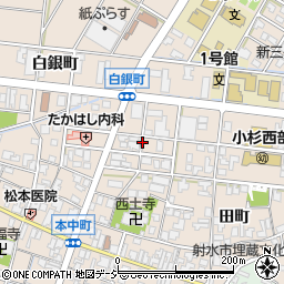 富山県射水市三ケ（本中町）周辺の地図