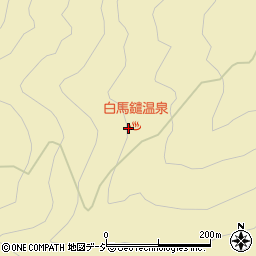 白馬鑓温泉小屋周辺の地図