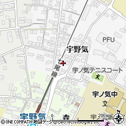 石川県かほく市宇野気ヌ186-3周辺の地図