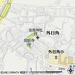石川県かほく市外日角ホ周辺の地図
