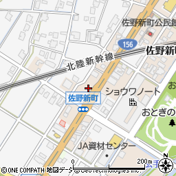 ホープクリーニング富山佐野新町店周辺の地図