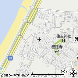 石川県かほく市外日角ホ77周辺の地図