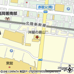 洋服の青山高岡駅南店周辺の地図