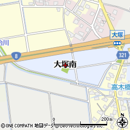 富山県富山市大塚南周辺の地図