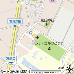富山県企業局　ゴルフ練習場周辺の地図