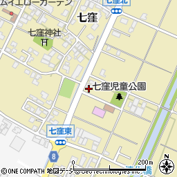 石川県かほく市七窪リ周辺の地図