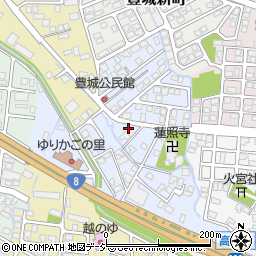 富山県富山市豊城町周辺の地図