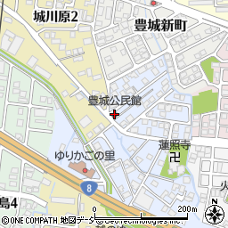 豊城公民館周辺の地図