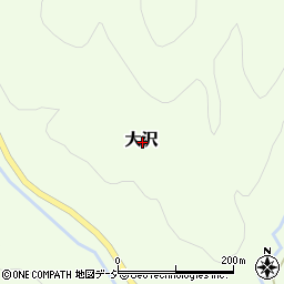 茨城県久慈郡大子町大沢周辺の地図