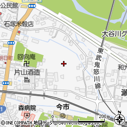 栃木県日光市瀬川周辺の地図