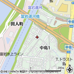 北日本物産株式会社　中島給油所周辺の地図