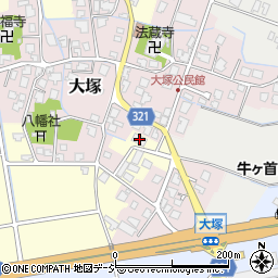 富山県富山市大塚西378周辺の地図