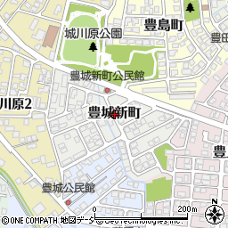 富山県富山市豊城新町周辺の地図