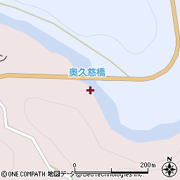 奥久慈橋周辺の地図