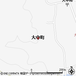 茨城県常陸太田市大中町周辺の地図