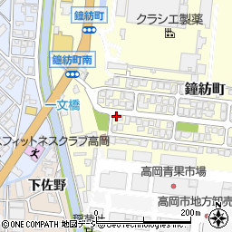 富山県高岡市鐘紡町9-43周辺の地図