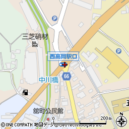 西高岡駅口周辺の地図