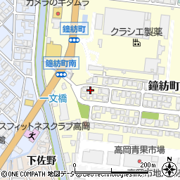 富山県高岡市鐘紡町9-21周辺の地図