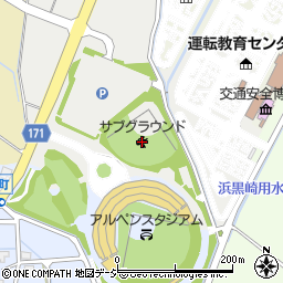 富山市役所　富山市民球場周辺の地図