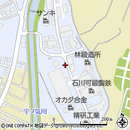 石川県かほく市宇気い周辺の地図