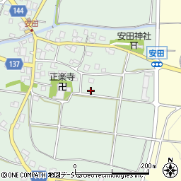 富山県滑川市安田周辺の地図