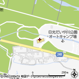 栃木県庁　関係機関栃木県民公園福祉協会日光だいや川公園オートキャンプ場周辺の地図