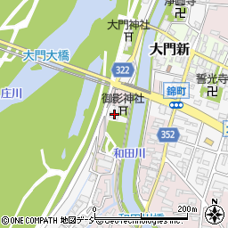 大門神社社務所周辺の地図