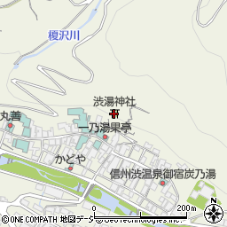 渋湯神社周辺の地図