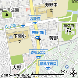 芳野南周辺の地図