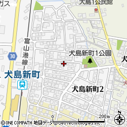 富山県富山市犬島新町周辺の地図