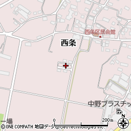 長野県中野市西条671周辺の地図