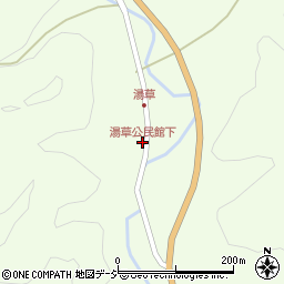 湯草公民館下周辺の地図