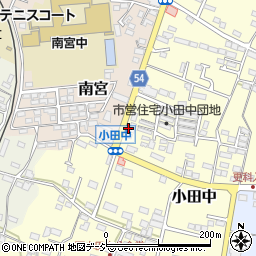 小田中団地入口周辺の地図