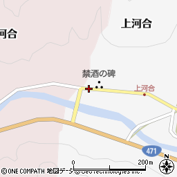 河合谷周辺の地図