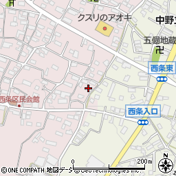 長野県中野市西条853周辺の地図