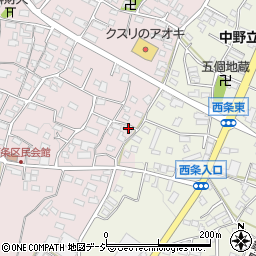 長野県中野市西条854周辺の地図