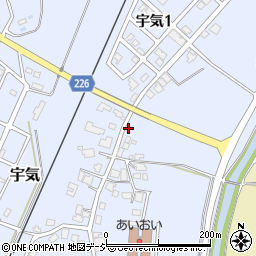 石川県かほく市宇気タ5周辺の地図