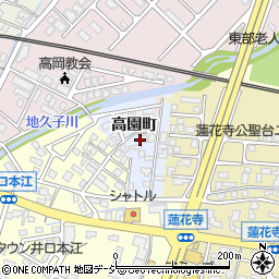 富山県高岡市高園町周辺の地図