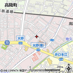 富山県高岡市大野171周辺の地図