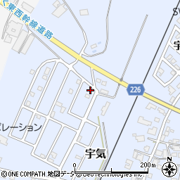 石川県かほく市宇気ツ33-4周辺の地図