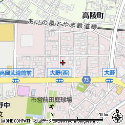 富山県高岡市大野281-1周辺の地図