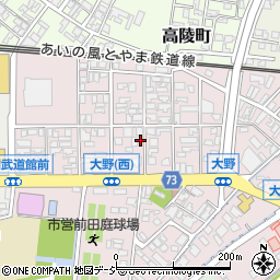 富山県高岡市大野281周辺の地図