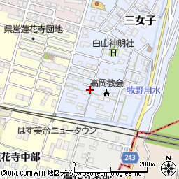 富山県高岡市三女子39-6周辺の地図
