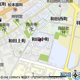 富山県高岡市和田中町周辺の地図