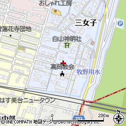 富山県高岡市三女子24-7周辺の地図