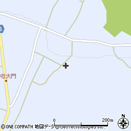 長野県長野市戸隠中社周辺の地図