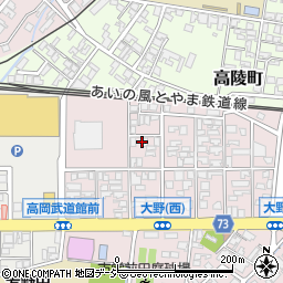 富山県高岡市大野297周辺の地図