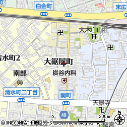 富山県高岡市大鋸屋町周辺の地図
