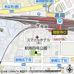 高岡駅南駐車場周辺の地図