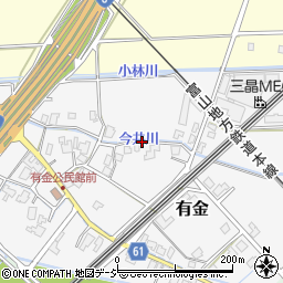 富山県滑川市有金周辺の地図